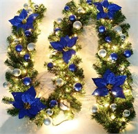 Bluecookies 9 Feet Christmas Garland with Lights