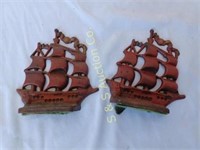 Pair of Cast Iron Ship Bookends