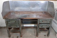 Vintage Welder’s Table w/ Sheet Metal Sides