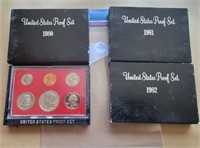 1980 1981 1981 1982 Proof Set