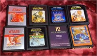 8- Atari 2600 game cartridges