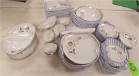 SET OF CHINA, SERVICE FOR 8 PLUS SERVING PIECES...