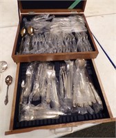 SET OF FLATWARE, NICKEL SILVER, SERVICE FOR 8....