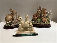 Homco Ducklings & Bunnies; Andrea Rabbits