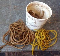 PAIL OF ROPE