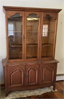 Mixed Wood Hutch Cabinet
