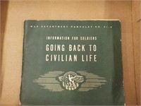 1940's Going Back to Civilian Life Army pamphlet