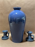 Large Blue Bybee Vase