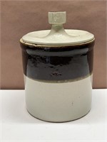 Two Tone Stoneware Gallon Crock