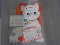 1953 Cat calendar card