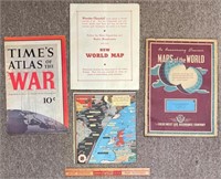 INTERESTING PAPERS LOT - MAPS OF THE WORLD
