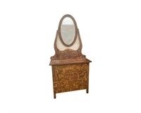 Quarter cut Oak Dresser/mirror 34"x16"x70"