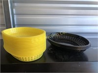 15 yellow baskets & 3 black baskets