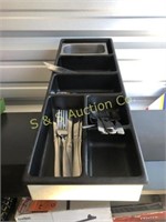 Stainless Steel silverware holder w/utensils