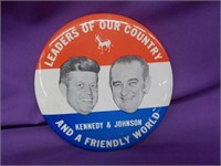 Kennedy Johnson political pin