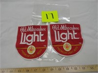 (2) Vintage Old Milwaukee Light Patch