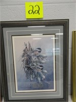 Chickadee Framed Picture by Floyd Hubbard