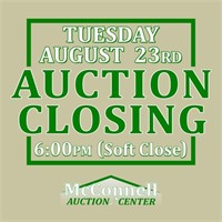 Auction Close Tuesday, August 23rd | 6:00pm