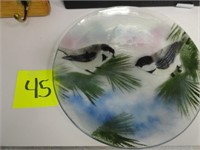 Chickadee Glass Plate