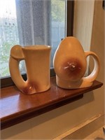 Penis and breast ceramic mugs chipped nip