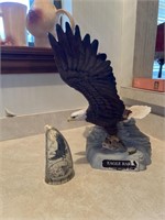 American bald eagle Whiskey bottle and tooth