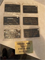 Ship captain plaques and signs