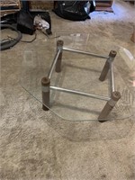 Coffee table with glass top 38 x 15 1/2