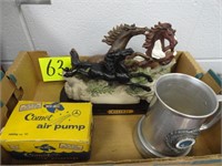Horse Figurine / Comet Air Pump Lot