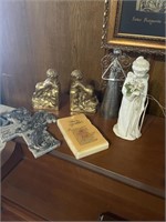 Religious decor - bookends - Angels - cross