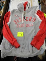 Badgers Football Zip Sweatshirt (XL)