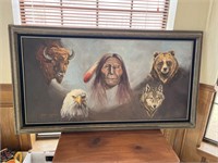 Canvas framed painting by Jock White copyright