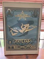 Framed poster Texas state fair Centennial 1886 to