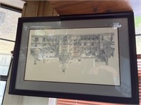 Biltmore house prints framed with glass signed
