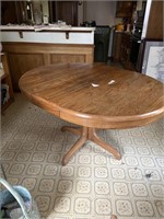 Solid wood table with leaf