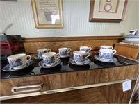 Staffordshire of England set of a 8 tea cups and