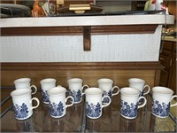Staffordshire of England set of a 10 coffee mugs
