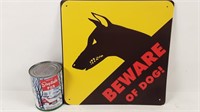 Plaque en métal Beware of Dog (12x12")