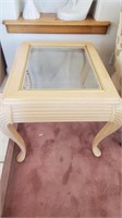 Light Wood/glass End Table #1