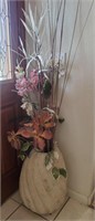 Ceramic Vase W/ Artificial Flowers