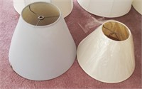 2 Pc Lampshades, Gray, Beige