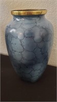 Blue Metal Glazed Vase Made In India