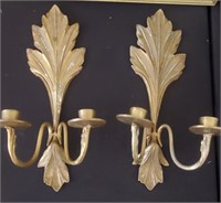 Pr Metal Candle Wall Sconces