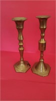 2pc Thin Brass Candle Holders