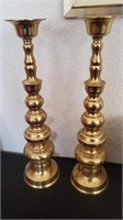 2pc Brass Tall Candle Holders