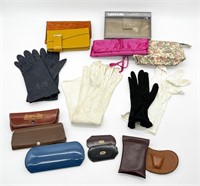 Vintage Women's Gloves, Eyeglass Cases, Clutch Han