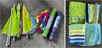 New Old Stock Beach Mats, Umbrellas, Towels & Kite