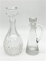 Vintage Crystal Glass Decanter, Small Oil Decanter