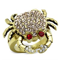 Adorable Multi-color Topaz Crab Fashion Ring