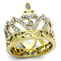 Majestic Tanzanite Crown 14k Gold Pl. Ring