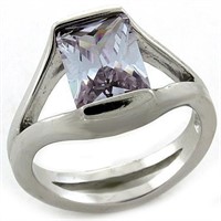 Simplistic Amethyst Sterling Silver Ring
